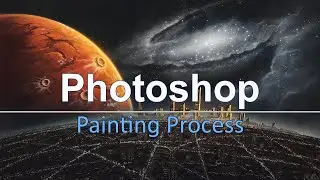 Painting process timelapse - Galaxy View X Artwave [music album]