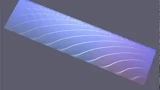 Shoaling diagonal waves on uniform slope - 20sec