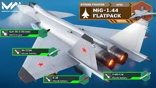 New VIP BP Strike Fighter! MiG-1.44 Flatpack Review and Gameplay! | Modern Warships Alpha Test
