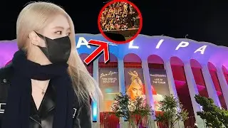 ROS&Eacute; watching Dua Lipa's Future Nostalgia concert at The Forum Arena