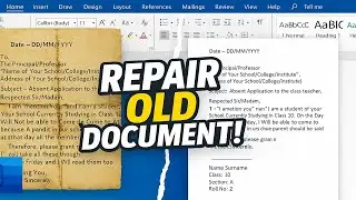 How to Repair Old Document in  MS Word | Old Document Convert to New Document in Microsoft Word