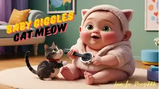 Baby Giggles & Cat Meow &ndash; Cutest Sounds Ever! Music video #music #baby #babyboy #babyvideos #cat