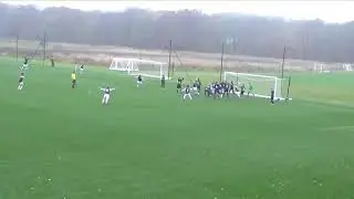 Burnley goalkeeper Adam Legzdins goes up for a corner in the 95th minute...