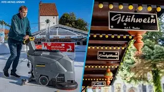 Weihnachtsmarkt 2021 in Osnabrück - So sah es beim Aufbau vor dem Rathaus aus