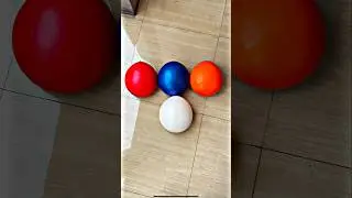 Red Blue Orange Balloon Popping Video #shorts #asmr #satisfying