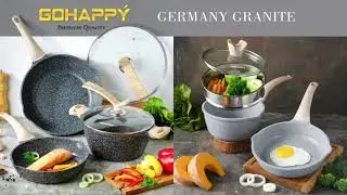 Panci Gohappy German Granit terbaik - UNBOXING WAJAN SET 3 Milk Pan STEAMER Germany Granite