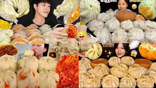 3X SPEED EATING*DIFFERENT DUMPLINGS MUKBANG GYOSA,MOMOS KOREAN MANDU  BIG BITE*ASMR_MUKBANG*😋🥟
