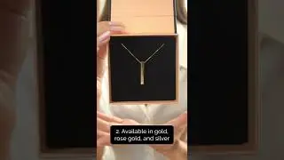 Personalized Diamond Long Bar Pendant Necklace
