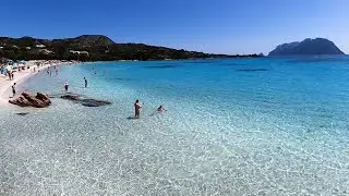 Beach Walk To The World's Bluest Waters: Beautiful Beach Scene From Sardinia With Beach Waves Sounds