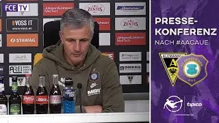 Die Pressekonferenz nach dem Ausw&auml;rtsspiel in Aachen