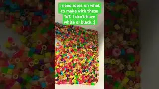 I love just having tan and a random assortment of ugly colors :D #perler #perlerbeads #colors
