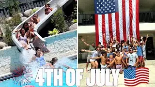 4TH OF JULY FAMILY FUN POOL PARTY IN OUR OWN BACKYARD WATERPARK | EPIC TIHWB 4TH OF JULY PARTY