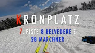 4K 🔴 KRONPLATZ SKI 🔴 7. Piste 8 Belvedere e 28 Marchner (blu) 🔴 Day 2 🔴 7.3.2024