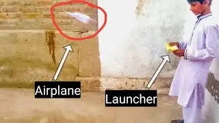 paper airplane launcher - easy homemade project - rubber band airplane #paperplanes