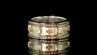 14K WHITE/YELLOW GOLD DIAMOND ETERNITY RING. Ref. 538 145