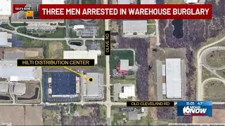 3 arrested for theft of over $60K in tools from South Bend warehouse