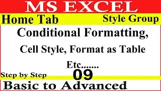 Conditional Formatting in Excel | Using Conditional Formatting in Excel | #conditinolformatting