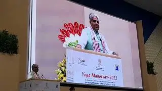 #BhupenderYadav-Union Minister for #Environment & #Labour at #YogaMahotsav2022, #Yoga Day. #mdniy