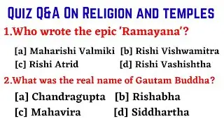 Quiz Q&A for Religion and Temple | Religion quiz | Gk Quiz