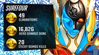 Surefour Top 500 Echo - 49 elims! [ Overwatch Season 28 ]