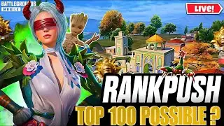 CONQUEROR RANK PUSH| TOP 100 POSSIBLE?? |LETS RANK PUSH GUYS❤️| #bgmilive #inderislive #rankpush