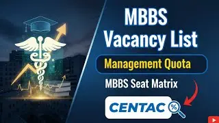 MBBS Vacancy List for Management Quota | MBBS Seat Matrix - CENTAC#mbbs #centac #neetug #neet