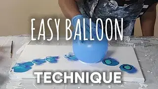 Amazing Blue, Green, and Purple Color Paint: Balloon Dip Painting Technique