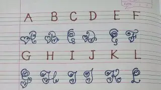 Heart Font Alphabet A to Z #viralvideo #drawing #art 
