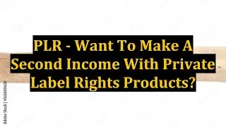 PLR - Want To Make A Second Income With Private Label Rights Products?