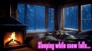 Asleep by the Window | Winter Cabin Ambience