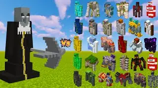 Mutant Evoker Vs All Minecraft Golem &ndash; Minecraft Mobs Battle 