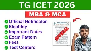 ts icet application date 2026 ( IMP Dates ) | ts icet how to apply | ts icet counselling apply