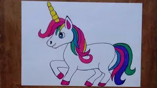 Very easy unicorn drawing for kids & beginners