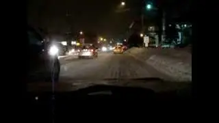 An ordinary winter drive in Maine.