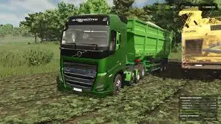 Farming Simulator 25 Turvo_Map: Randon Basculante encher de Cher&iacute;via + Esvaziar na F&aacute;brica...