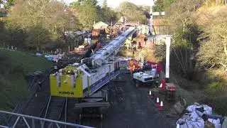 Bridge 27 Update at Goathland (NYMR) - New Sill Beams are lifted into position (Update 4)