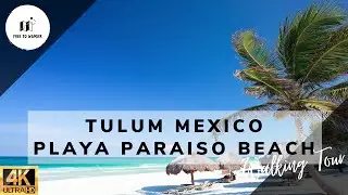 4K Tulum Beach Walk | Playa Paraiso / Paradise Beach | Quintana Roo | Mexico 2022