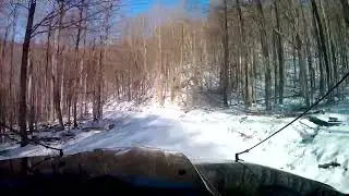 Big Hollow Road in Loyalsock State Forest Snow Wheeling
