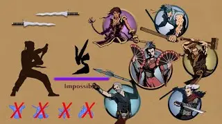 Shadow Fight 2 Gameplay || Only Krisses vs Widow and Bodyguards 
