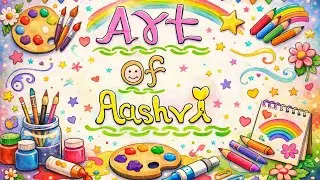 Art of Aashvi &ndash; Creative Poster Design | Kids Art & Craft Ideas | Colorful Artwork Showcase