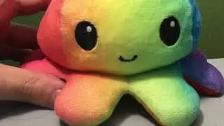 TeeTurtle Reversible Rainbow Octopus Plushie