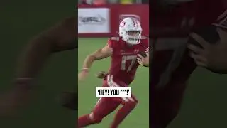 He had something to say after the stiff arm 👀 #ufl #football #defenders #battlehawks