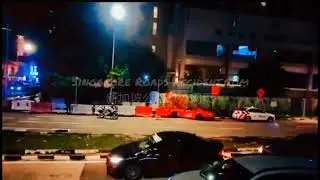 Sports car beat red light and hits by a White car at Victoria Street