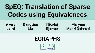 [EGRAPHS24] SpEQ: Translation of Sparse Codes using Equivalences