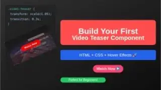 VIDEO TEASER PROJECT USING HTML AND CSS ||  BEST BEGIINER PROJECT || TECHHIM