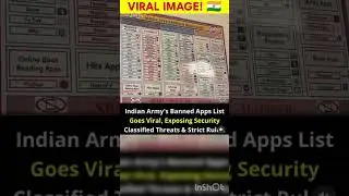 Indian army banned app 👏🏻 #facts