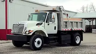 2008 INTERNATIONAL 7300 WORKSTAR DUMP TRUCK DT466 SS BED WHITE - 