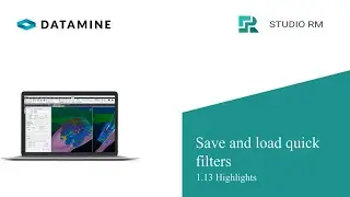 Studio RM   Save and load quick filters