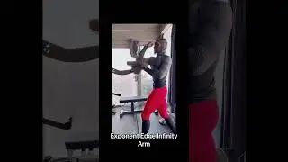 The #exponentedge #infinityarm is great & versatile. #goodtimes #homegym #armday #biceps #fitness
