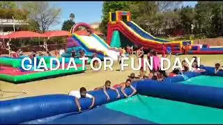 Gladiator inflatables Jumping castles funday video